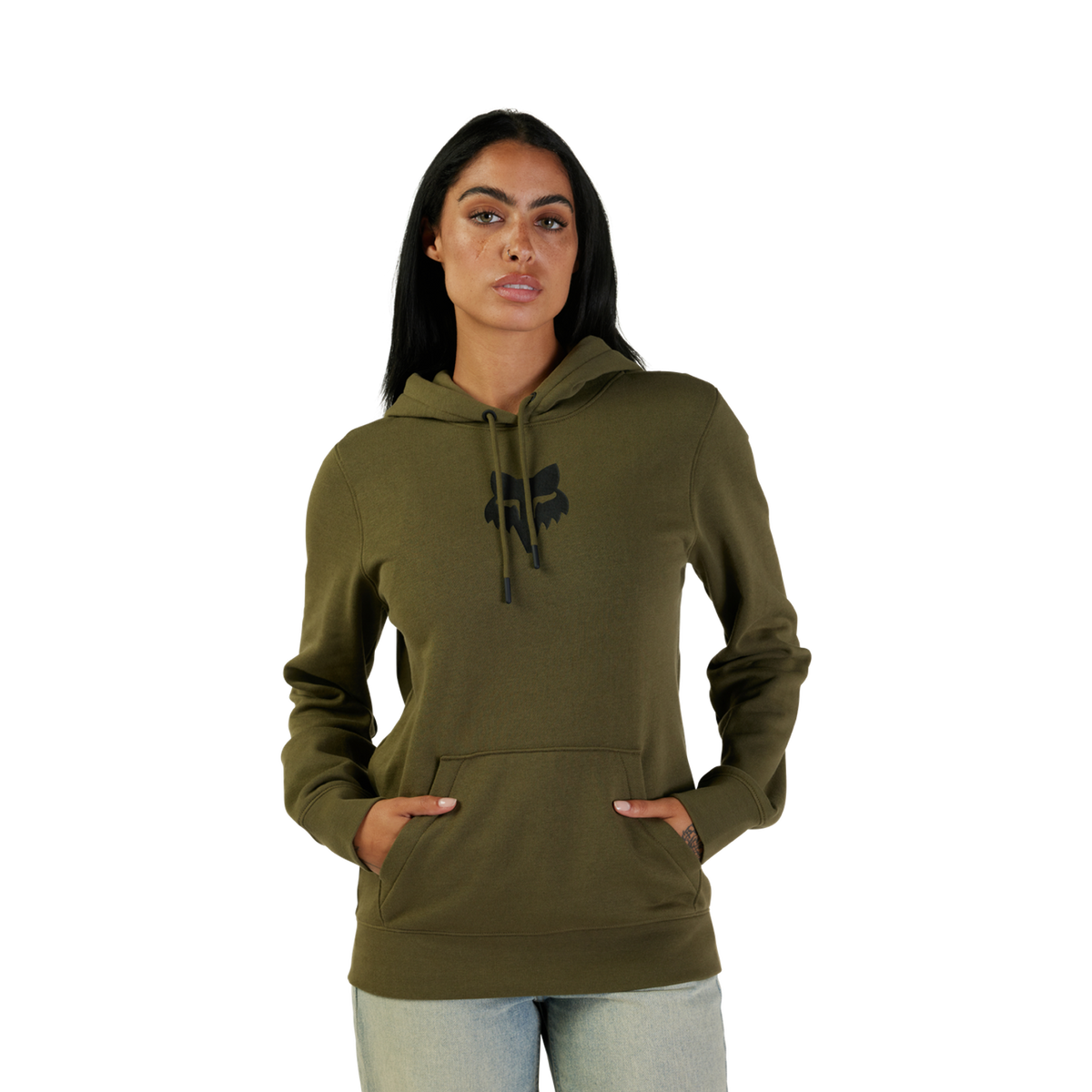 Womens Fox Head Pullover Hoodie